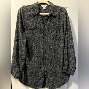 Christopher & Banks black/white blouse